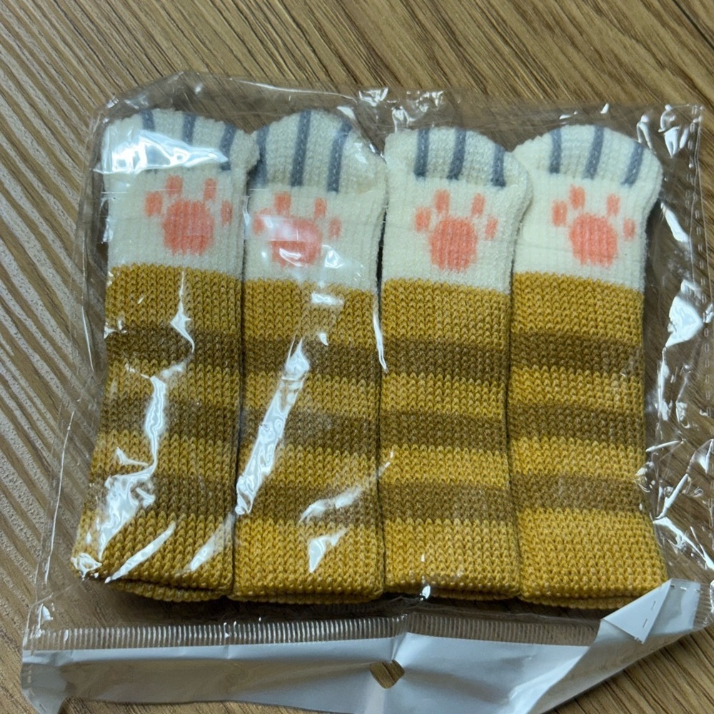 Cute Cat kitten chair mittens Paw Socks for your furniture Pack of 4